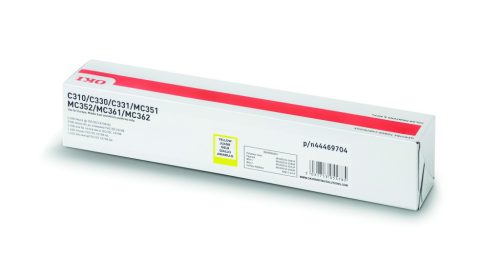 Oki C310/330/510/530/MC351 Toner Sárga 2000 oldalra