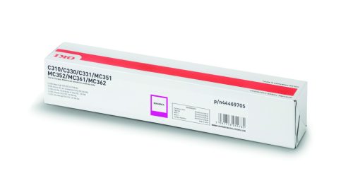 Oki C310/330/510/530/MC351 Toner Magenta 2000 oldalra