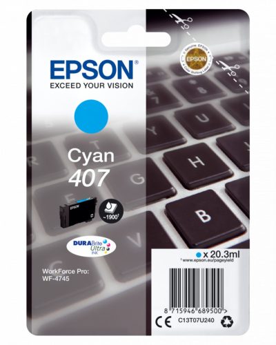 Epson T07U2 Tintapatron Cyan 20,3ml No.407