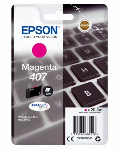 Epson T07U3 Tintapatron Magenta 20,3ml No.407