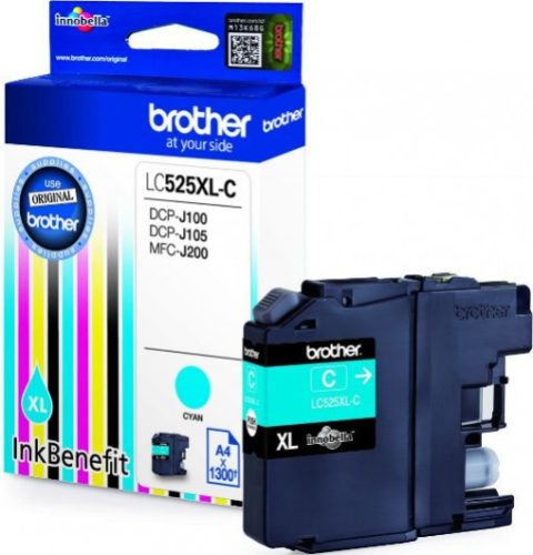 Brother LC525XLC Tintapatron Cyan 12,8 ml 1.300 oldal kapacitás