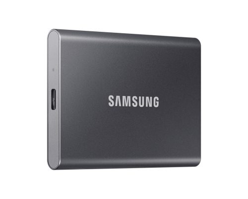 SAMSUNG SSD Külső, 4TB, T7, Titán Szürke, USB 3.2