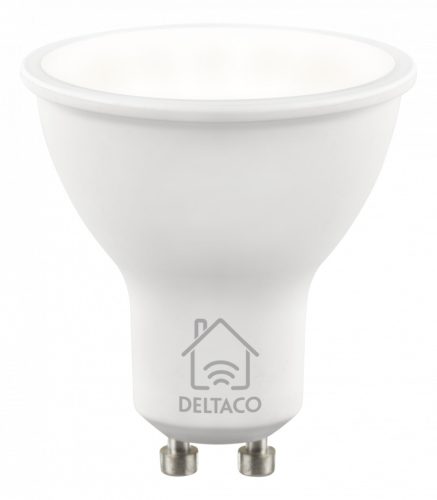 Deltaco SMART HOME SH-LGU10W WiFi, GU10, 5W, 2700-6500K, fehér, szabályozható Izzó