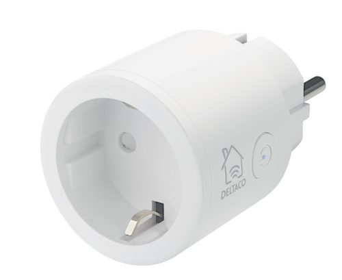 Deltaco SMART HOME SH-P01 WiFi, 1xCEE 7/3, 10A,  220-240V, fehér, időzítős Aljzat