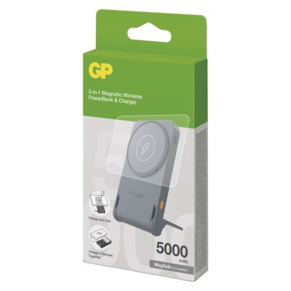 GP Powerbank Q05B , 5 000 mAh, 20 W+Wireless, fekete