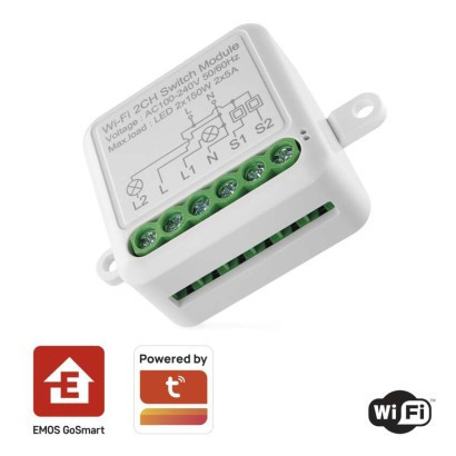 GoSmart kapcsolómodul IP-2102SW, WiFi, 2 csatornás