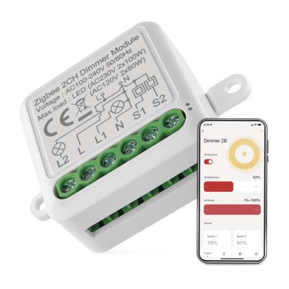 GoSmart fényerőszabályozó modul IP-2112DZ, ZigBee, 2 csatornás