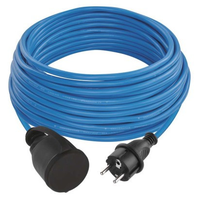 Fagyásálló hosszabbító kábel 20 m / 1 csatlakozó / kék / PVC / 230 V / 1,5 mm2