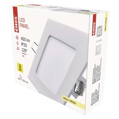 EMOS LED panel beépíthető 6W 450lm P20 meleg fehér