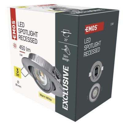 EMOS SIMMI LED spotlámpa 5W 450lm IP20 meleg fehér