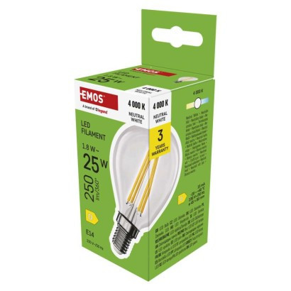 LED izzó Filament Mini Globe / E14 / 1,8 W (25 W) / 250 lm / Természetes fehér