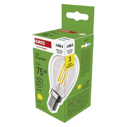 LED izzó Filament Mini Globe  / E14 / 7 W (75 W) / 1055 lm / természetes fehér