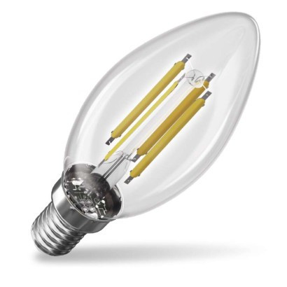 LED izzó Filament gyertya A CLASS/ E14 / 3,8 W (60 W) / 806 lm / Meleg fehér