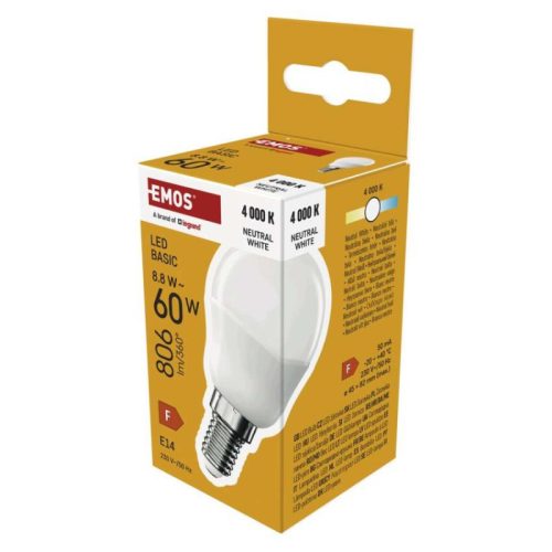 LED izzó Basic MINI GLOBE E14 / 8,8 W (60 W) / 806 lm / Természetes fehér