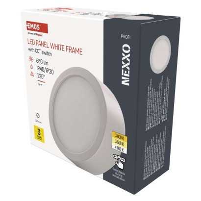 LED felületi lámpatest NEXXO, kerek, fehér, 7,6W, CCT