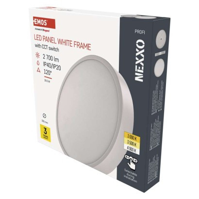 LED felületi lámpatest NEXXO, kerek, fehér, 28,5W, CCT