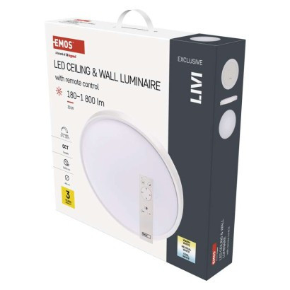 LED lámpatest LIVI 40 cm, 30 W, hideg-meleg fehér, távirányítóval szabályozható, dimmelhet