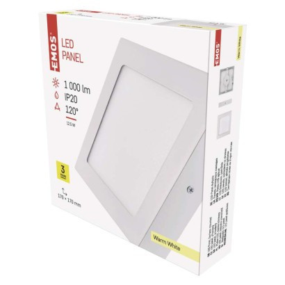 EMOS LED panel falon kívüli 12.5W 1000lm IP20 meleg fehér