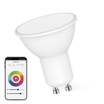 LED izzó GoSmart MR16 / GU10 / 4,8 W (35 W) / 400 lm / RGB / dimmelhető / WiFi