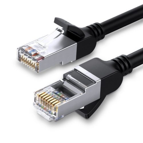 UGREEN Ethernet RJ45 hálózati kábel, fém csatlakozókkal, Cat.6, UTP, 0.5m (fekete)