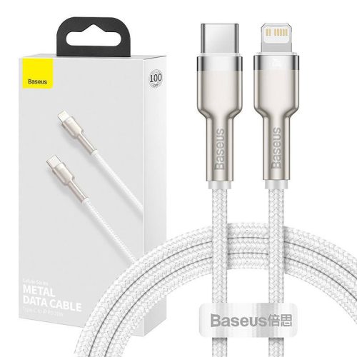 Baseus Cafule USB-C-Lightning kábel, PD, 20 W, 1 m (fehér)