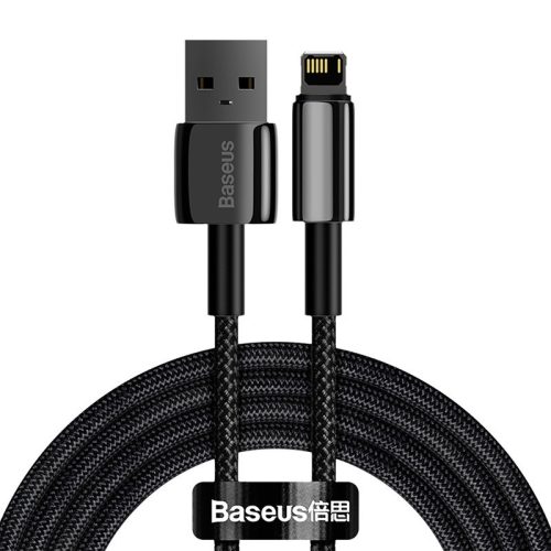 Baseus Tungsten Gold USB-Lightning kábel, 2,4A, 2m (fekete)