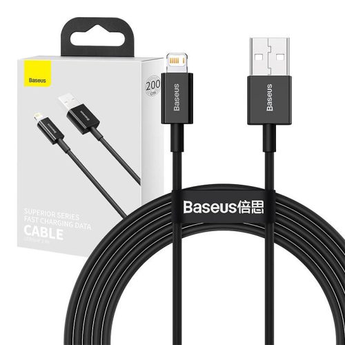 Baseus Superior Series USB-Lightning kábel, 2,4A, 2m (fekete)