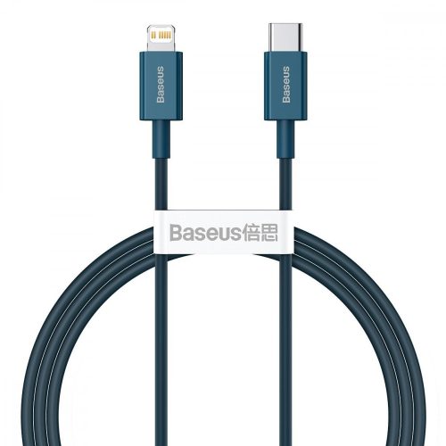 Baseus Superior Series USB-C-Lightning kábel, 20 W, PD, 1 m (kék)