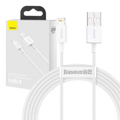 Baseus Superior Series USB-Lightning kábel, 2,4A, 2m (fehér)