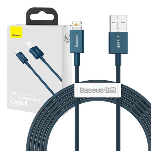 Baseus Superior Series USB-Lightning kábel, 2,4 A, 2 m (kék)