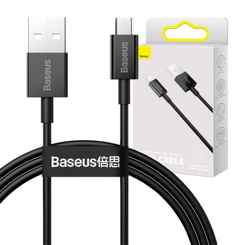 Baseus Superior Series USB-Micro-USB kábel, 2A, 1m (fekete)