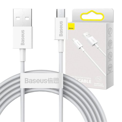 Baseus Superior Series USB-Micro-USB kábel, 2A, 2m (fehér)
