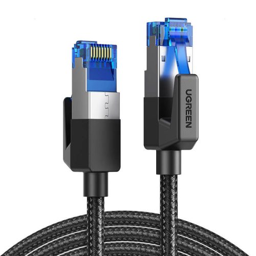UGREEN NW153 Fonott hálózati kábel, Ethernet RJ45, Cat.8, F/FTP, 1,5m (fekete)