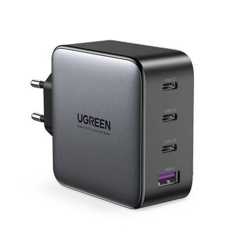 UGREEN CD226 hálózati töltő, USB QC3.0, 3x USB-C, 100W, PD (fekete)