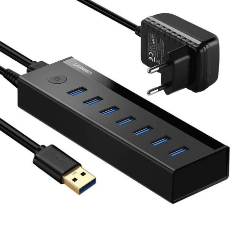 UGREEN US219 7 az 1-ben  USB hub, 7x USB 3.0 (fekete)