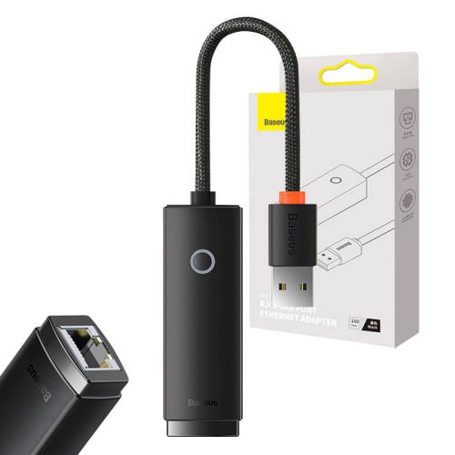 Baseus Lite sorozat USB - RJ45 hálózati adapter, 100Mbps (fekete)