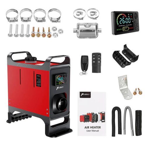 Parking heater HCALORY HC-A02, 8 kW, Diesel, Bluetooth (red)