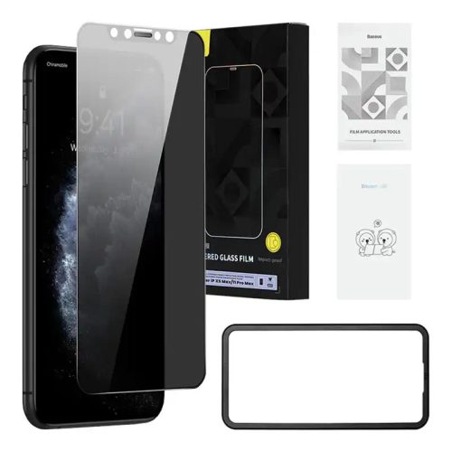 Baseus iPhone XS Max/11 Pro Max Privacy szűrős üvegfólia, 0,3 mm
