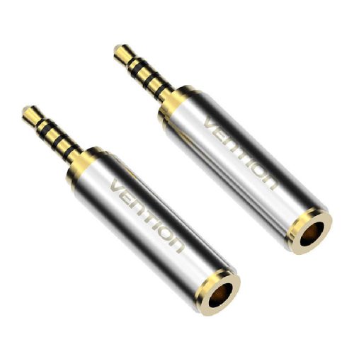 Adapter audio 2.5mm mini jack female to 3.5mm male Vention VAB-S02 gold