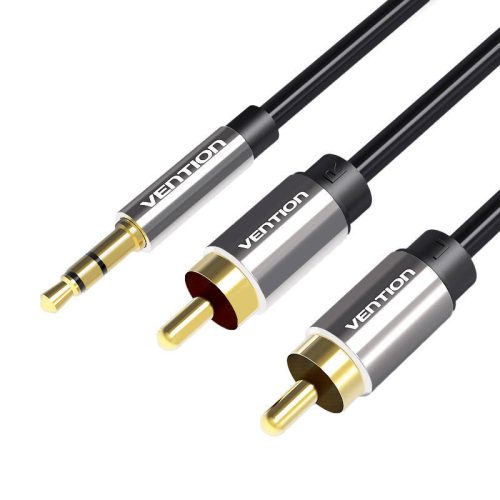 Cable Audio 3.5mm Male to 2x RCA Male Vention BCFBG 1.5m Black