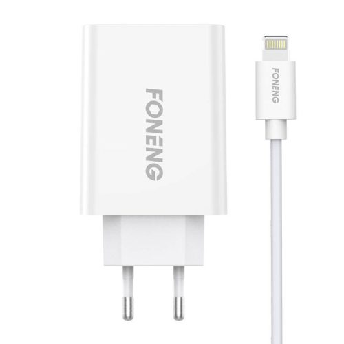 Fast charger Foneng 1x USB EU43 + USB Lightning cable