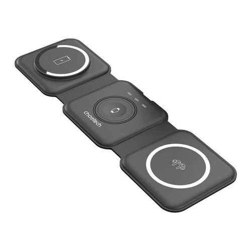 Choetech T588-F 3in1 mágneses induktív töltő 15W (fekete)