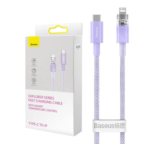 Baseus Lightning Explorer Series USB-C gyors töltőkábel 2m, 20W (lila)