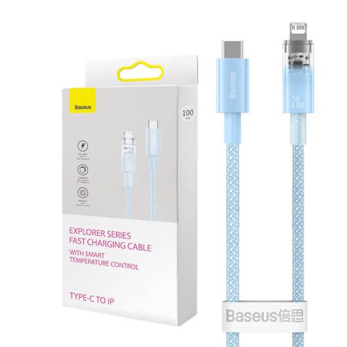 Baseus Lightning Explorer Series USB-C gyors töltőkábel 2m, 20W (kék)