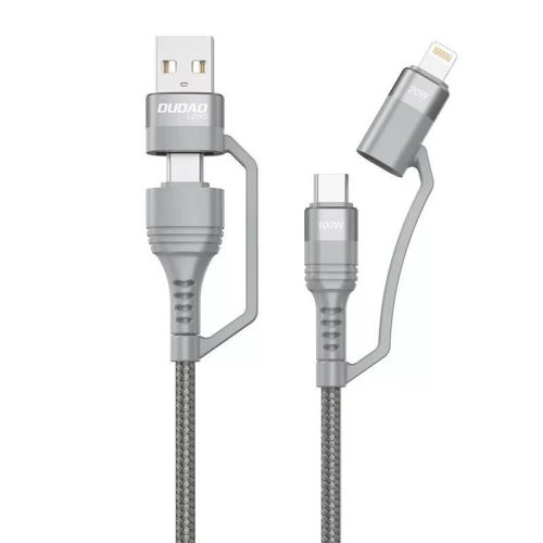 USB cable Dudao L20xs 4in1 USB-C / Lightning / USB-A 2.4A, 1m (gray)