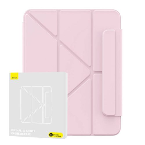 Baseus Minimalist mágneses tok iPad 10.2″ (2019/2020/2021) (rózsaszín)