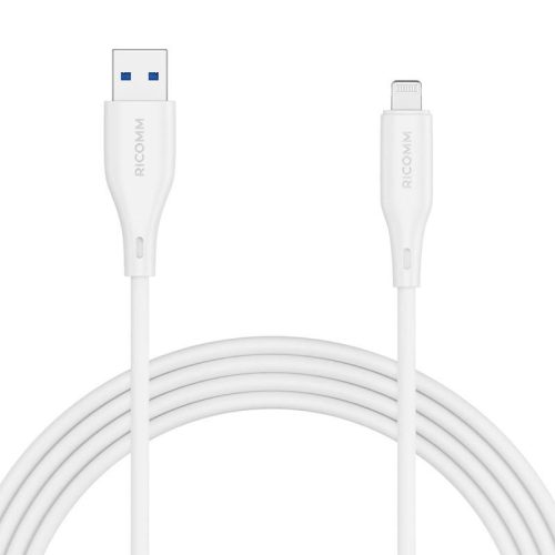 USB-A to Lightning Cable Ricomm RLS004ALW 1.2m