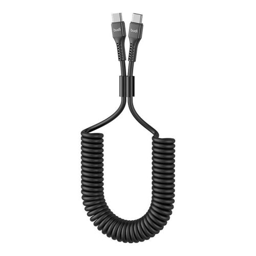 USB-C to USB-C spring cable Budi, 1.8m, 65W