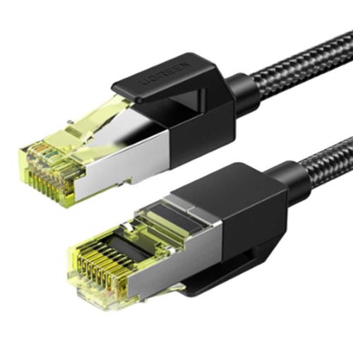 UGREEN NW150 fonott hálózati kábel, Ethernet RJ45, Cat.7, F / FTP, 5 m (fekete)