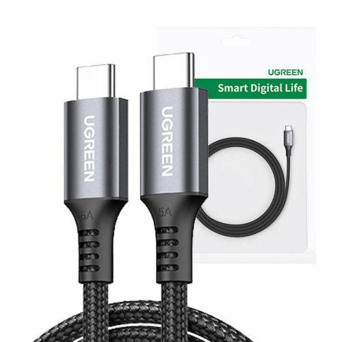 UGREEN 15961 Gyorstöltő kábel USB-C-ről USB-C-re, PD, 3m (fekete)